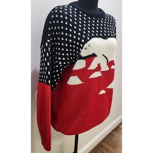 Vintage Lady Roi Polar Bear 80s Christmas Sweater Womens Acrylic Knit Size M - Picture 3 of 7